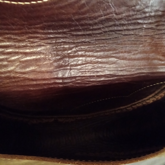 Saddleback purse All leather braided handle - Picture 3 of 4